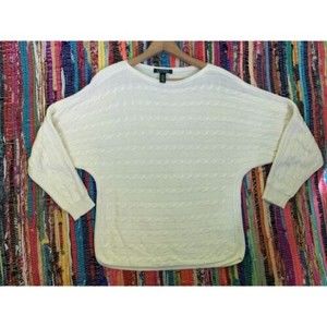 LAUREN Ralph Lauren Women's Winter White Sweater Size S Pullover